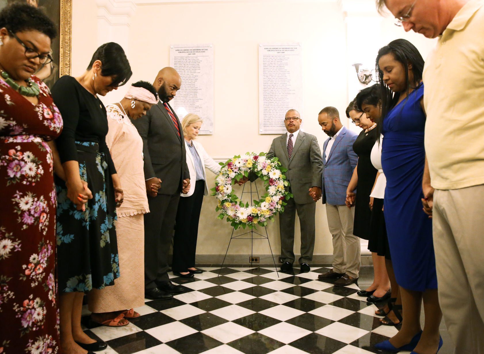 Wreath laying